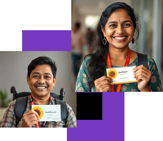 Girl in wheelchair smiling